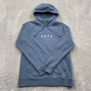 Dope Snow Mens XS Blue Gray Mountain Graphic Pullover Hoodie MMIX Streetwear